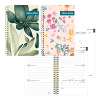 Blueline - 2024-2025 agenda académique hebdomadaire/mensuel - 8 po x 5 po - Collection Foliage assortie - Bilingue-13 mois, juillet 2024 à juillet 2025