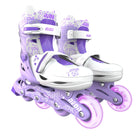 Yvolution - Neon Patins à roues alignées Combo - 12 à 2 - Mauve-Taille ajustable. Profitez de la polyvalence de nos patins Combo, réglables du 42 au 54. Changer de pointure est un jeu d'enfant. Il suffit d'appuyer sur le bouton pour déplacer l'embout intérieur de la chaussure d'avant en arrière et d'augmenter ou de diminuer la pointure selon vos besoins. Trouvez le maintien idéal pour vos aventures de patinage.