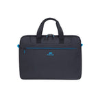 Rivacase - Regent Sacoche pour ordinateur portable 15,6 po, noir -La sacoche est fabriquée en Polyester robuste et l'espace laptop est renforcé par une protection supplémentaire