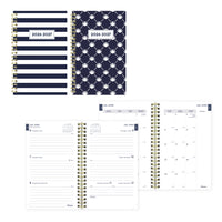 Blueline - Agenda Scolaire Hebdomadaire/Mensuel 13 Mois De Juillet À Juillet - 8 po H x 5 po l - Motif Nautique - Bilingue-13 mois, de juillet à juillet
