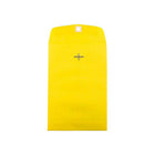 Jam Paper - Enveloppes colorées à fermeture à fermoir Open End, 6 po H x 9 po l, Jaune recyclé, Paquet de 10-Enveloppe à fermoir jaune