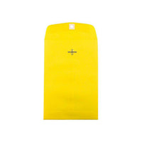 Jam Paper - Enveloppes colorées à fermeture à fermoir Open End, 6 po H x 9 po l, Jaune recyclé, Paquet de 10-Enveloppe à fermoir jaune