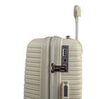 TRAVLR - Valise d'enregistrement légère à coque rigide, 24 po - Blanche-Système d'expansion à fermeture éclair pour 20 % d'espace de rangement en plus