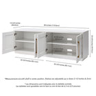 Hudson&Canal - Meuble TV Tillman pour téléviseurs jusqu'à 75" - Blanc-Caractéristiques assemblage facile