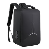 Speedex - 15,6" Sac à dos étanche multifonctionnel pour ordinateur portable avec serrure et port de chargement USB - noir-Fermeture éclair de haute qualité premium : Assure durabilité et fermeture lisse et sécurisée pour une protection fiable