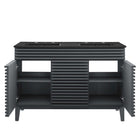 Modway - Render 48" Meuble de salle de bain à double lavabo - Gris Noir-9