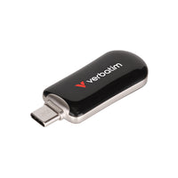 Verbatim - Clé USB-C Plectra 128 Go – Noir-Avec le port USB Plectra et un port USB-C, vous pouvez vous connecter sans effort à une large gamme d'appareils, notamment des ordinateurs portables, des smartphones et des tablettes