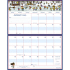 MotherWord - Calendrier familial magnétique pour réfrigérateur 2024-2025 - 15 po x 9 1/2 po - anglais-Le papier amélioré résiste aux taches d'encre