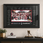 Frameworth - Carolina Hurricanes 24 po H x 36 po l Cadre signature réplique Champions de la Coupe Stanley 2026 - Sous licence officielle LNH/AJLNH-Encadre professionnellement au Canada par Frameworth Sports Marketing