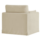 Modway - Wellfleet Slipcover Mélange de lin Fauteuil - Lin-Pieds en caoutchouc avec coulisses de plancher