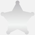 JAM Paper - Étiquettes extérieures résistantes aux intempéries - étoile de shérif - 2 3/4 x 2 3/4 - argent - 125 étiquettes/rouleau-Taille : Sheriff Star (2 3/4 x 2 3/4 pouces) | Les étiquettes imprimables sont faciles à créer et à personnaliser.