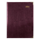Brownline - 2026 Agenda hebdomadaire Executive - 10-3/4 po x 7-3/4 po - Couleurs assorties - Trilingue- Carte du monde en couleurs, calendrier de 8 mois sur chaque page double
