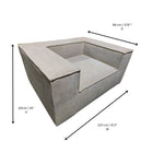 Exform - Fauteuil SLOANE Sofa-In-a-Box une place avec accoudoir - Noir-Idéal pour les maisons, appartements, condominiums, hôtels, bureaux, salons, espaces commerciaux