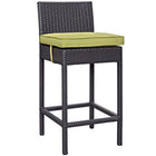 Modway - Lift Terrasse extérieure Tabouret de bar - Espresso Peridot - Ensemble de 2-Cadre en aluminium revêtu de poudre