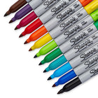 Sharpie - Marqueurs permanents − Pointe fine − Couleurs variées − Paquet de 12-Indélébile sur la plupart des surfaces difficiles à marquer