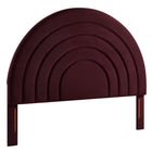 Modway - Solana Arqué Performance Velvet Tête de lit complète, Mûrier-Sellerie en velours Performance résistante aux taches