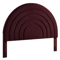 Modway - Solana Arqué Performance Velvet Tête de lit complète, Mûrier-Sellerie en velours Performance résistante aux taches