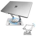 Uncaged Ergonomics - Support pivotant et réglable pour ordinateur portable et téléphone RISE - Argent-Le support pour ordinateur portable refroidit l'ordinateur portable en dissipant la chaleur.