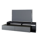 Nexera - Meuble audio-vidéo Damask, 72 po, Gris écorce et noir-Le meuble audio-vidéo de 72 pouces Damask est parfait pour votre grand écran de télévision et ajoutera un style haut de gamme et moderne à votre salon