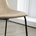 HOMCOM - Tabourets de bar hauteur comptoir avec dossier - beige - paquet de 2-Couleur : Beige
