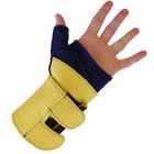 IMPACTO® 705-20 X-GR Paire Support de Poignet en Cuir, sans doigts, sans coussinet, nylon et cuir grainé-1
