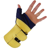 IMPACTO® 705-20 X-GR Paire Support de Poignet en Cuir, sans doigts, sans coussinet, nylon et cuir grainé-1