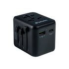 Verbatim - 20W Adaptateur de voyage universel - 3,50 po l x 2,20 po l x 4,10 po H  - Noir-Taille compacte pour un transport pratique 