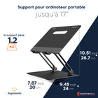 ShoppingAll - Support réglable pour ordinateur portable - Noir - Paquet de 4-Ajustez la hauteur et l'angle (jusqu'à 90 degrés) à votre niveau de visionnement idéal pour soulager la raideur du dos et du cou et améliorer votre posture