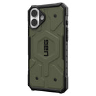 UAG - Coque Pathfinder robuste avec MagSafe pour iPhone 16 - Vert olive-Module MagSafe intégré