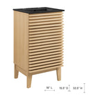 Modway - Render 18" Vanette de salle de bain - Noir de chêne-Étagère de rangement réglable