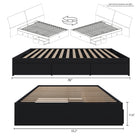 Nexera - Lit double Avenue 3 tiroirs, Noir-8