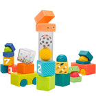 Sassy Baby - Blocs d'activités pour constructeurs occupés-Ensemble de 27 pièces comprenant 5 balles à insérer dans les blocs