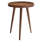 Modway - Chiro Bois rond Table d’appoint - Noyer-Table d’extrémité ronde