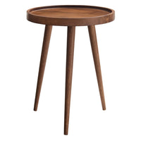Modway - Chiro Bois rond Table d’appoint - Noyer-Table d’extrémité ronde