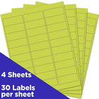JAM Paper -'“Étiquettes postales, 2 5/8 x 1 po, vert lime Terra Astrobright, 480 par paquet-2,6 haut. x 1 larg. x 0,2 prof. (po)