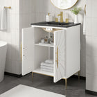 Modway - Awaken 24" Vanette de salle de bain - Blanc-Base dorée