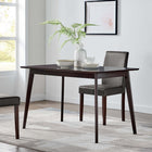 Modway - Oracle Rectangle de 47 po Table à manger, Cappuccino-Placage de grains de bois et MDF