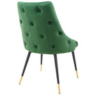 Modway - Adorn Touffe Performance Velvet Fauteuil d’appoint de salle à manger - Émeraude-Livré entièrement assemblé