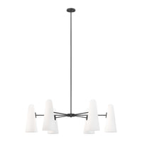 Modway - Beacon 6-Lumière Lustre - Noir opale-Lustre moderne à 6 lumières