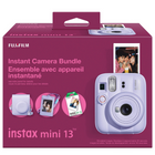 FUJIFILM - Ensemble avec appareil instantané instax mini 13 - Violet feutré-Boîtier aux formes arrondies avec logo au fini métallique