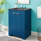 Modway - Maybelle 24" Vanette de salle de bain - Noir marine-Portes doubles à fermeture douce