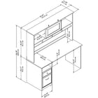 Bush Furniture Cabot Bureau d'ordinateur 60 W avec clapier et tiroirs - cerisier de récolte (CAB042HVC)-Le tiroir classeur à extension complète glisse sur des glissières à roulement à billes lisses pour un accès facile à l'arrière