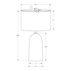 Monarch Specialties - Luminaire - 27 po H Lampe De Table - Céramique Noire - Abat-Jour Beige - Contemporain - Moderne-Fabriquée avec une base robuste en céramique texturée, cette lampe ajoute non seulement de l'élégance à votre espace, mais offre également une garantie limitée de 2 ans contre tout défaut, pour une lampe décorative fiable et durable