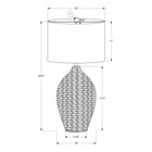 Monarch Specialties - Luminaire - 30 po H - Rotin Naturel - Abat-Jour Beige - Transitionnel-Avec une garantie limitée de 2 ans contre tout défaut, vous pouvez avoir l'esprit tranquille en sachant que cet éclairage est conçu pour durer et éclairer votre maison pendant des années