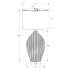 Monarch Specialties - Luminaire - 30 po H - Rotin Naturel - Abat-Jour Beige - Transitionnel-Avec une garantie limitée de 2 ans contre tout défaut, vous pouvez avoir l'esprit tranquille en sachant que cet éclairage est conçu pour durer et éclairer votre maison pendant des années
