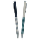 General Supply Goods + Co - Stylo gel vissable - 0,7 mm - noir - rayures - paquet de 2  -Encre noire