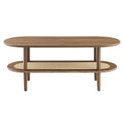 Modway - Torus Ovale Table basse - Noyer-Assemblée requise