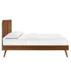 Modway - Marlee Bois Lit à plateforme queen avec pieds écartés, Noyer-Construction en bois, MDF et placage
