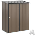 Outsunny - Abri de jardin 5'x3' avec porte unique, marron-Le grand espace permet de ranger les outils de jardinage, le matériel d'entretien de la pelouse, les fournitures de piscine, etc. 