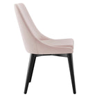 Modway - Viscount Performance Velvet Chaise à manger - Rose-Assemblée requise